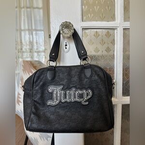 Juicy Couture Black Tote with Rhinestone Logo